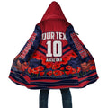 Personalised Melbourne Demons ANZAC Cloak Military Remembrance Australian Football Mascot Camouflage