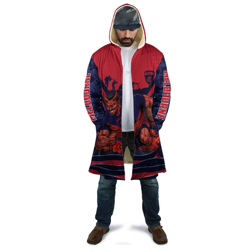 Personalised Melbourne Demons ANZAC Cloak Military Remembrance Australian Football Mascot Camouflage