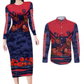 Personalised Melbourne Demons ANZAC Couples Matching Long Sleeve Bodycon Dress and Long Sleeve Button Shirt Military Remembrance Australian Football Mascot Camouflage