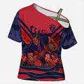 Personalised Melbourne Demons ANZAC Cross Shoulder Shirt Military Remembrance Australian Football Mascot Camouflage