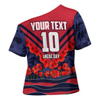 Personalised Melbourne Demons ANZAC Cross Shoulder Shirt Military Remembrance Australian Football Mascot Camouflage