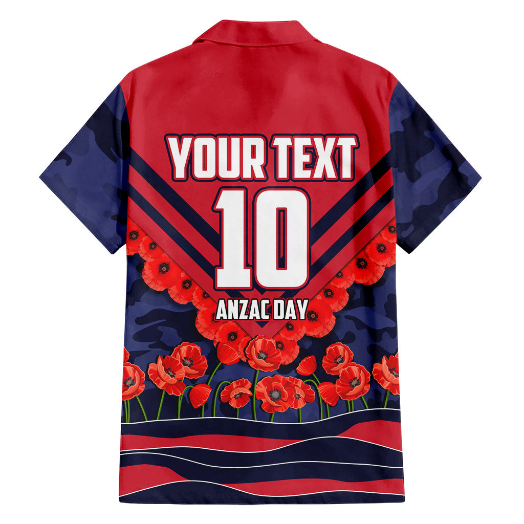 Personalised Melbourne Demons ANZAC Family Matching Mermaid Dress and Hawaiian Shirt Military Remembrance Australian Football Mascot Camouflage