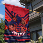 Personalised Melbourne Demons ANZAC Garden Flag Military Remembrance Australian Football Mascot Camouflage