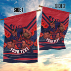 Personalised Melbourne Demons ANZAC Garden Flag Military Remembrance Australian Football Mascot Camouflage