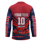 Personalised Melbourne Demons ANZAC Hockey Jersey Military Remembrance Australian Football Mascot Camouflage