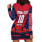Personalised Melbourne Demons ANZAC Hoodie Dress Military Remembrance Australian Football Mascot Camouflage