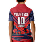 Personalised Melbourne Demons ANZAC Kid Polo Shirt Military Remembrance Australian Football Mascot Camouflage