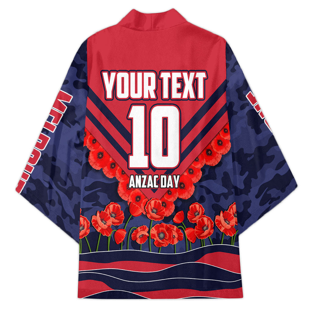 Personalised Melbourne Demons ANZAC Kimono Military Remembrance Australian Football Mascot Camouflage