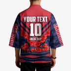 Personalised Melbourne Demons ANZAC Kimono Military Remembrance Australian Football Mascot Camouflage