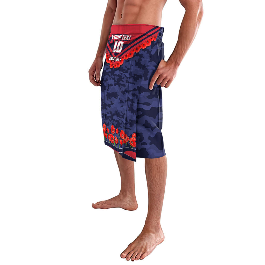 Personalised Melbourne Demons ANZAC Lavalava Military Remembrance Australian Football Mascot Camouflage