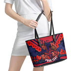 Personalised Melbourne Demons ANZAC Leather Tote Bag Military Remembrance Australian Football Mascot Camouflage