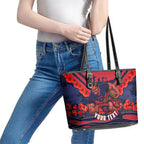 Personalised Melbourne Demons ANZAC Leather Tote Bag Military Remembrance Australian Football Mascot Camouflage