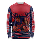 Personalised Melbourne Demons ANZAC Long Sleeve Shirt Military Remembrance Australian Football Mascot Camouflage