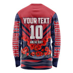 Personalised Melbourne Demons ANZAC Long Sleeve Shirt Military Remembrance Australian Football Mascot Camouflage