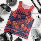 Personalised Melbourne Demons ANZAC Men Tank Top Military Remembrance Australian Football Mascot Camouflage