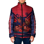 Personalised Melbourne Demons ANZAC Padded Jacket Military Remembrance Australian Football Mascot Camouflage