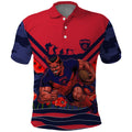 Personalised Melbourne Demons ANZAC Polo Shirt Military Remembrance Australian Football Mascot Camouflage