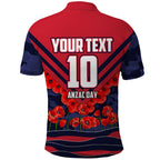 Personalised Melbourne Demons ANZAC Polo Shirt Military Remembrance Australian Football Mascot Camouflage