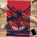 Personalised Melbourne Demons ANZAC Puzzle Military Remembrance Australian Football Mascot Camouflage