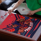 Personalised Melbourne Demons ANZAC Puzzle Military Remembrance Australian Football Mascot Camouflage