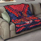 Personalised Melbourne Demons ANZAC Quilt Military Remembrance Australian Football Mascot Camouflage