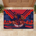 Personalised Melbourne Demons ANZAC Rubber Doormat Military Remembrance Australian Football Mascot Camouflage