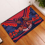 Personalised Melbourne Demons ANZAC Rubber Doormat Military Remembrance Australian Football Mascot Camouflage
