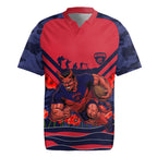 Personalised Melbourne Demons ANZAC Rugby Jersey Military Remembrance Australian Football Mascot Camouflage
