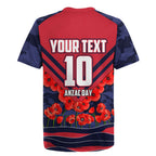 Personalised Melbourne Demons ANZAC Rugby Jersey Military Remembrance Australian Football Mascot Camouflage