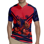 Personalised Melbourne Demons ANZAC Rugby Jersey Military Remembrance Australian Football Mascot Camouflage