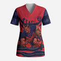 Personalised Melbourne Demons ANZAC Scrub Top Military Remembrance Australian Football Mascot Camouflage