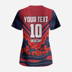 Personalised Melbourne Demons ANZAC Scrub Top Military Remembrance Australian Football Mascot Camouflage
