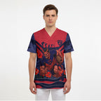 Personalised Melbourne Demons ANZAC Scrub Top Military Remembrance Australian Football Mascot Camouflage