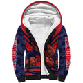 Personalised Melbourne Demons ANZAC Sherpa Hoodie Military Remembrance Australian Football Mascot Camouflage