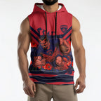 Personalised Melbourne Demons ANZAC Sleeveless Hoodie Military Remembrance Australian Football Mascot Camouflage
