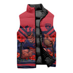 Personalised Melbourne Demons ANZAC Sleeveless Puffer Jacket Military Remembrance Australian Football Mascot Camouflage