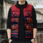 Personalised Melbourne Demons ANZAC Sleeveless Puffer Jacket Military Remembrance Australian Football Mascot Camouflage