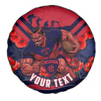 Personalised Melbourne Demons ANZAC Spare Tire Cover Military Remembrance Australian Football Mascot Camouflage