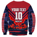 Personalised Melbourne Demons ANZAC Sweatshirt Military Remembrance Australian Football Mascot Camouflage