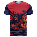 Personalised Melbourne Demons ANZAC T Shirt Military Remembrance Australian Football Mascot Camouflage