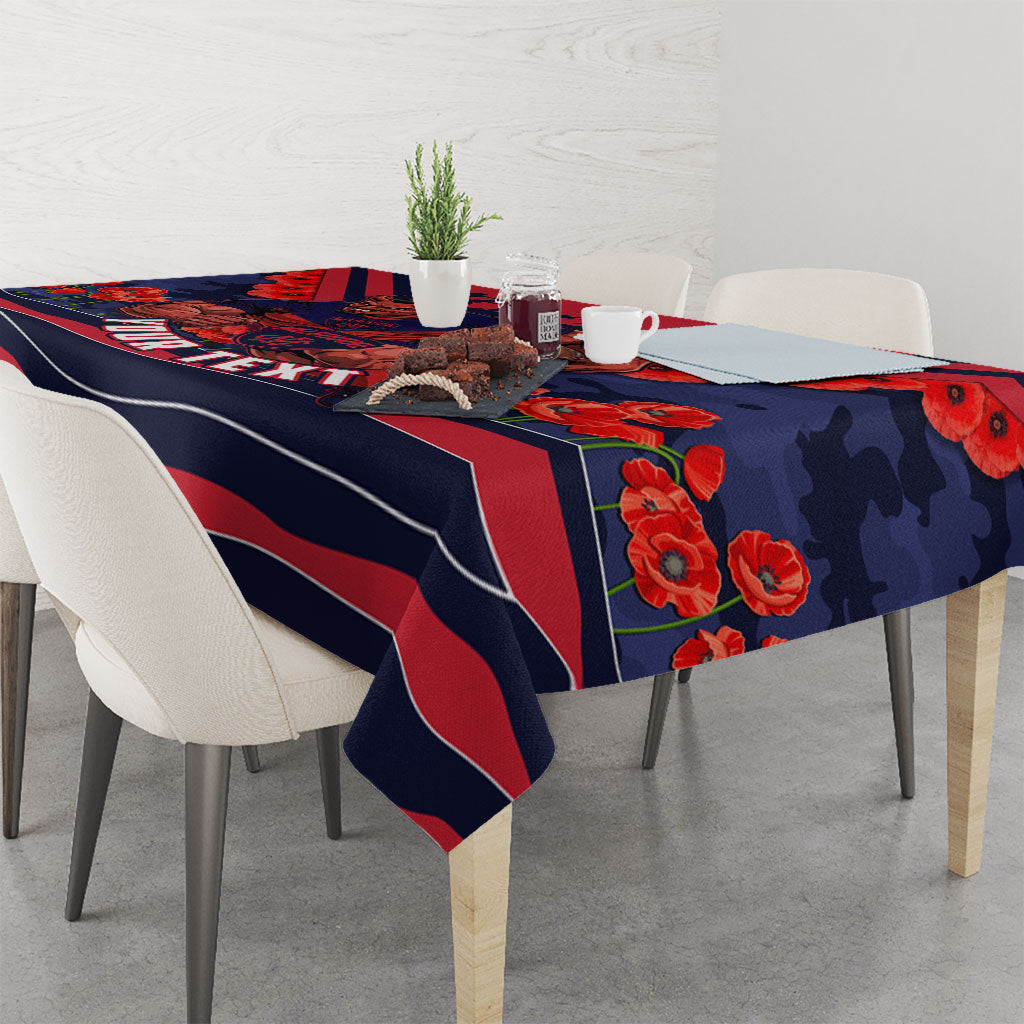 Personalised Melbourne Demons ANZAC Tablecloth Military Remembrance Australian Football Mascot Camouflage