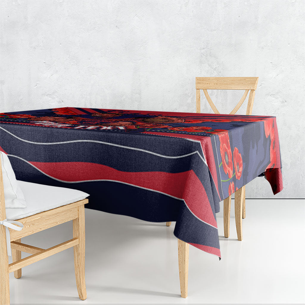 Personalised Melbourne Demons ANZAC Tablecloth Military Remembrance Australian Football Mascot Camouflage