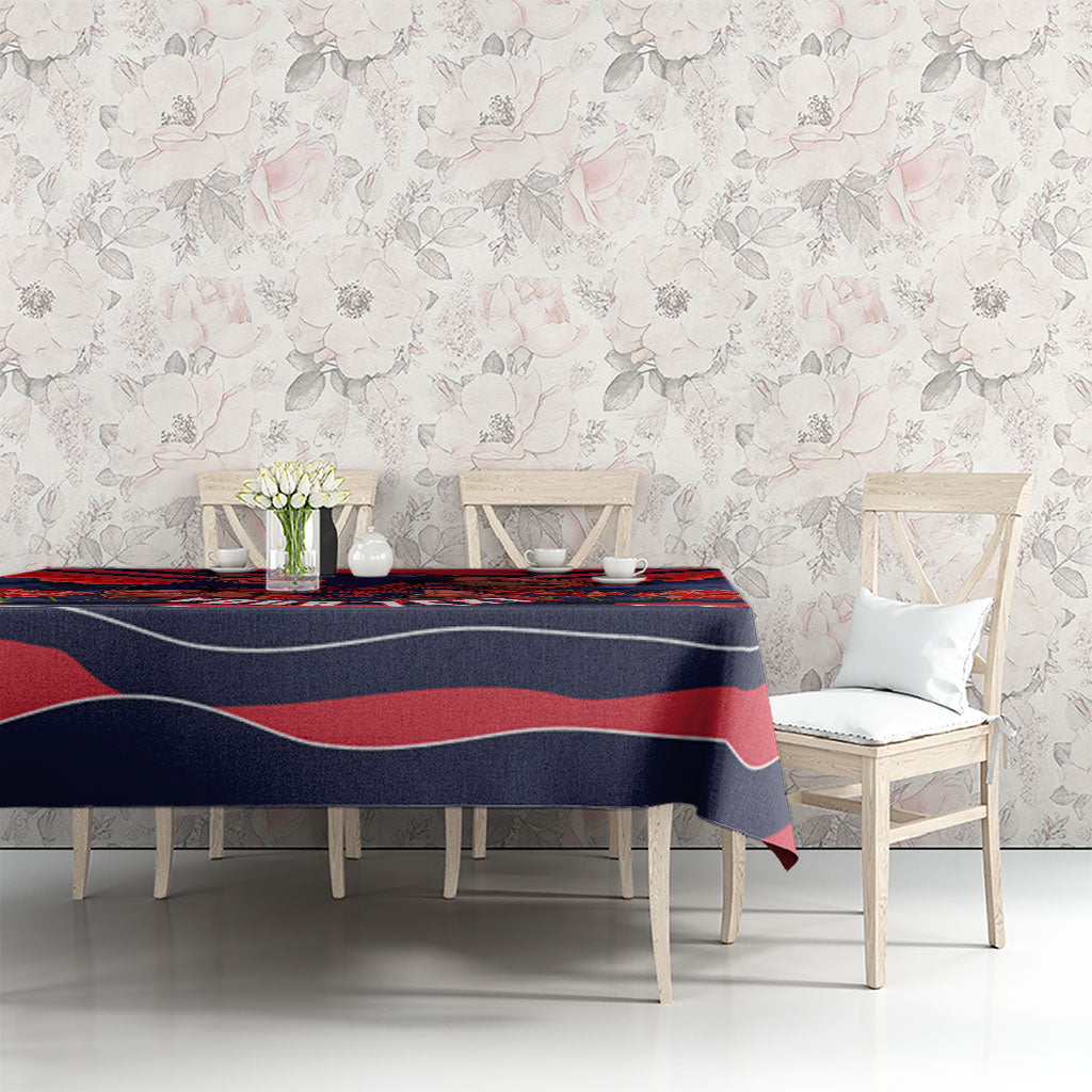 Personalised Melbourne Demons ANZAC Tablecloth Military Remembrance Australian Football Mascot Camouflage