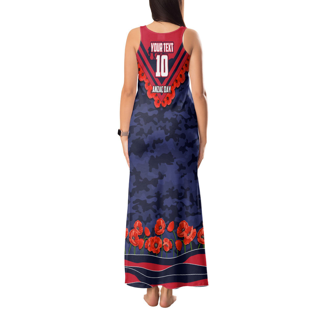 Personalised Melbourne Demons ANZAC Tank Maxi Dress Military Remembrance Australian Football Mascot Camouflage