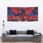 Personalised Melbourne Demons ANZAC Tapestry Military Remembrance Australian Football Mascot Camouflage