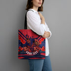 Personalised Melbourne Demons ANZAC Tote Bag Military Remembrance Australian Football Mascot Camouflage
