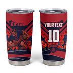 Personalised Melbourne Demons ANZAC Tumbler Cup Military Remembrance Australian Football Mascot Camouflage