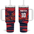 Personalised Melbourne Demons ANZAC Tumbler With Handle Military Remembrance Australian Football Mascot Camouflage