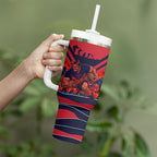 Personalised Melbourne Demons ANZAC Tumbler With Handle Military Remembrance Australian Football Mascot Camouflage