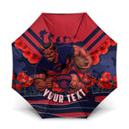 Personalised Melbourne Demons ANZAC Umbrella Military Remembrance Australian Football Mascot Camouflage